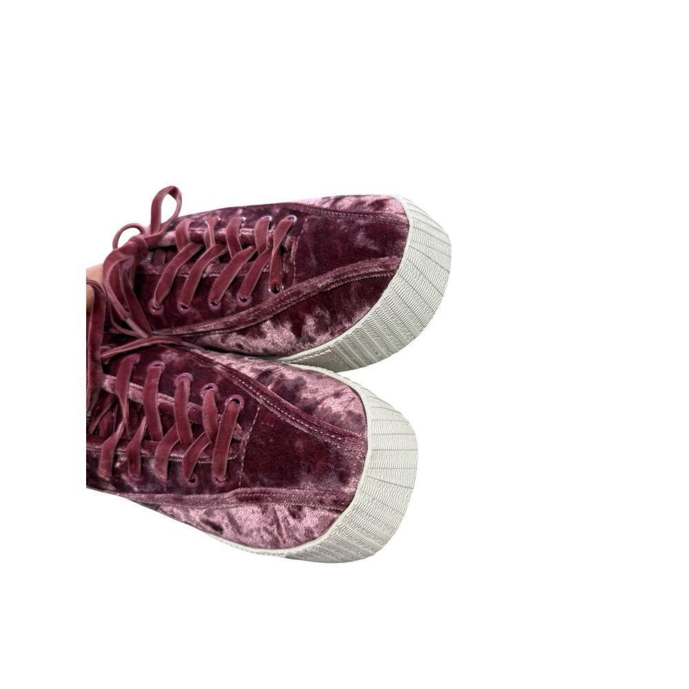 Tretorn Nylite 4 Bold Pink Crushed Velvet Low-Top Platform Sneaker Sz 9.5 Shoes - Picture 6 of 8